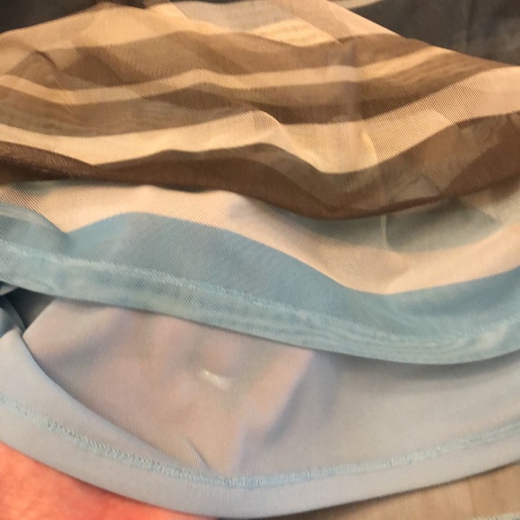 Anne Klein sleeveless pullover shift dress teal gray lined Size 12 caree… - Picture 9 of 13